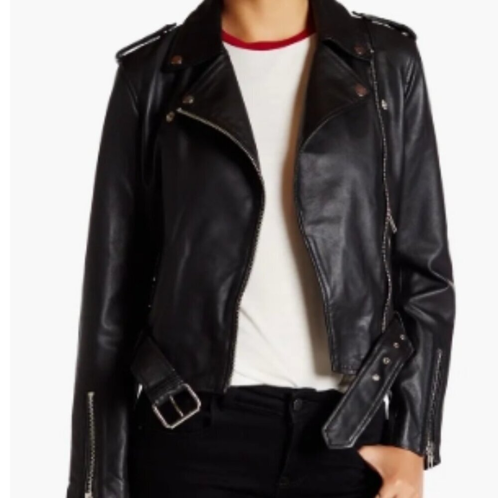 Walter Baker Allison Leather Moto Jacket | Black | Size S | NWOT - Picture 3 of 4